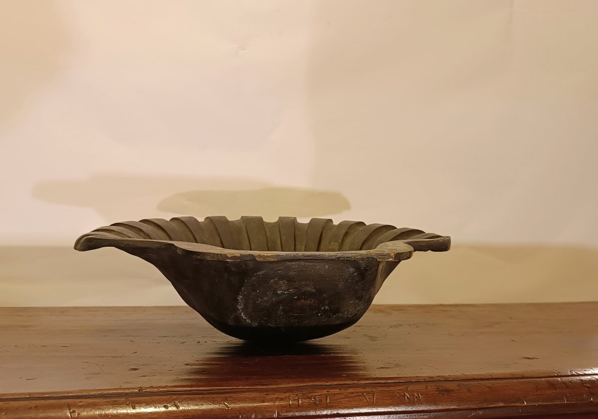 ACQUASANTIERA IN BRONZO FINE XVII-INIZI XVIII SECOLO-photo-3