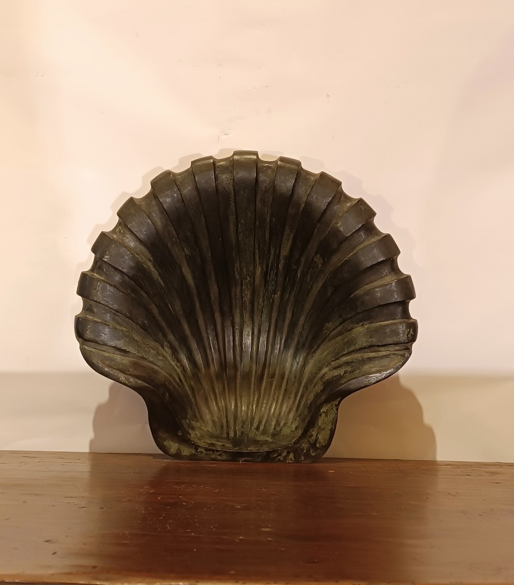 ACQUASANTIERA IN BRONZO FINE XVII-INIZI XVIII SECOLO