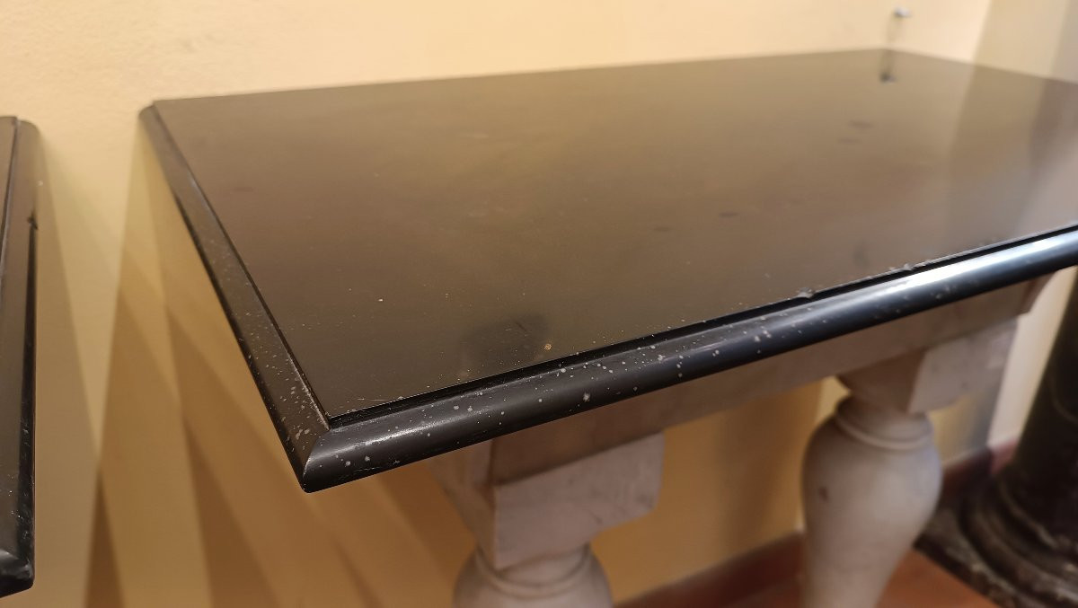 COPPIA DI CONSOLLES IN MARMO SECONDA META' XIX SECOLO -photo-4