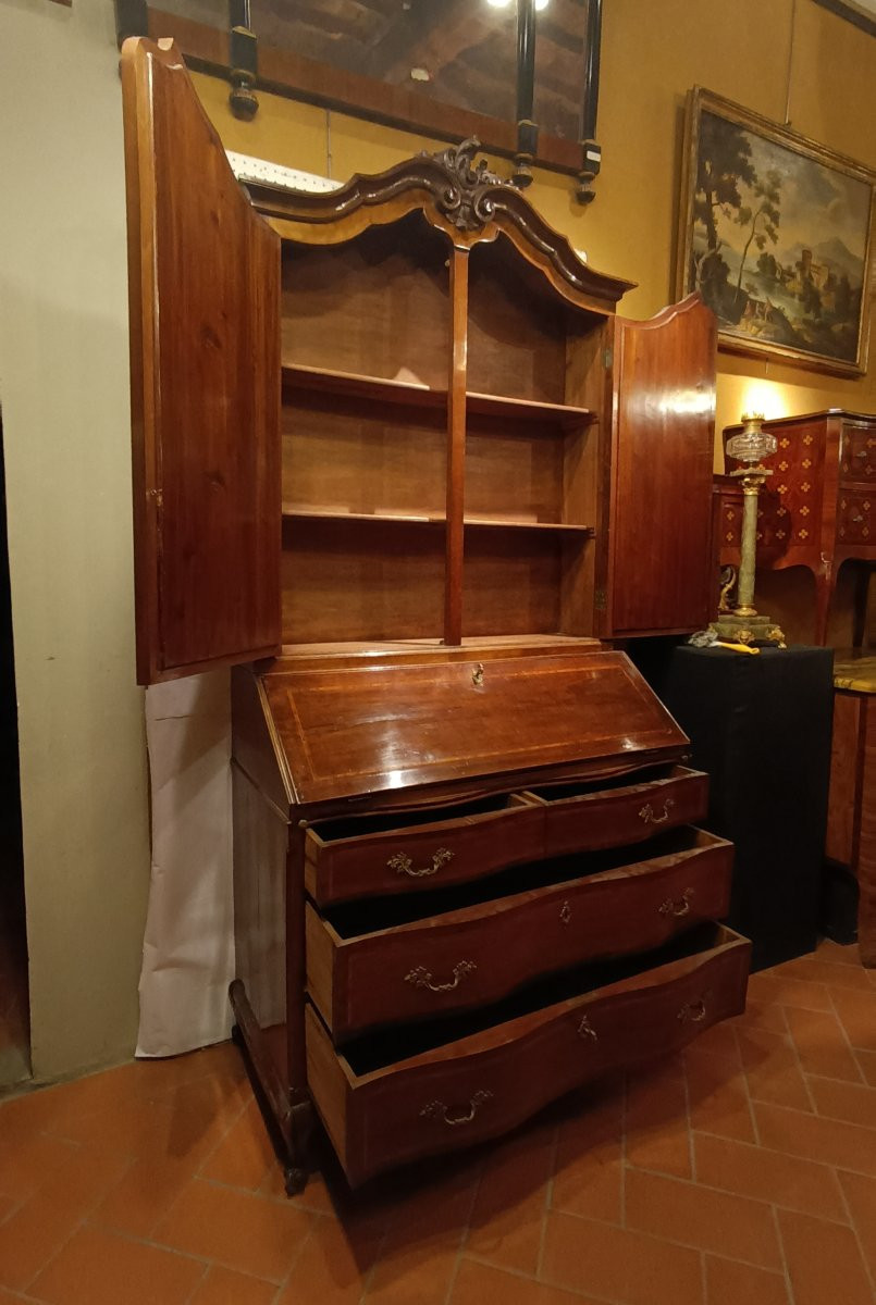 TRUMEAU VITTORIANO CON INTARSI META' XIX SECOLO -photo-2