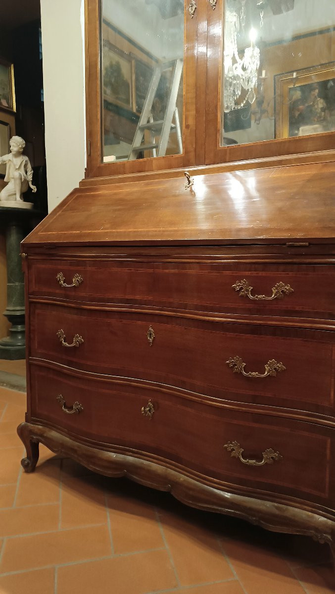 TRUMEAU VITTORIANO CON INTARSI META' XIX SECOLO -photo-2