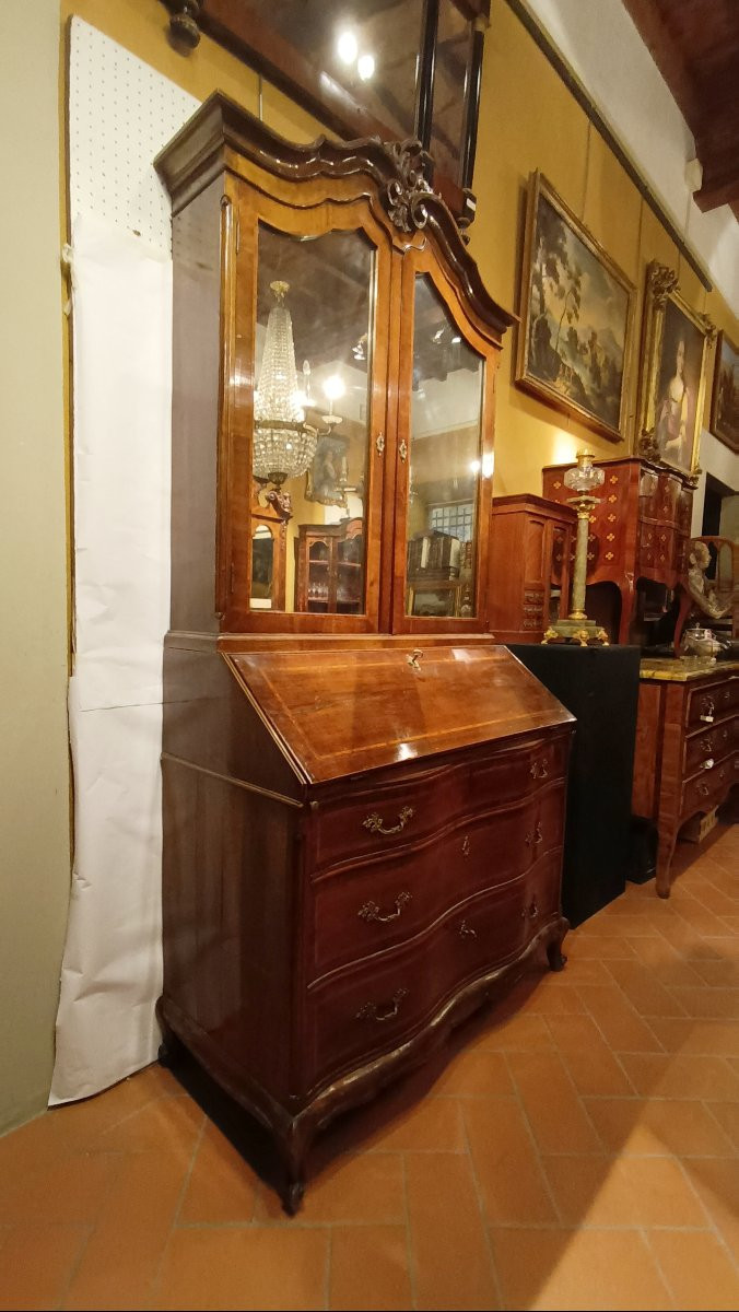 TRUMEAU VITTORIANO CON INTARSI META' XIX SECOLO -photo-4