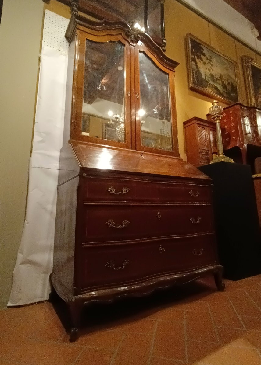 TRUMEAU VITTORIANO CON INTARSI META' XIX SECOLO -photo-5