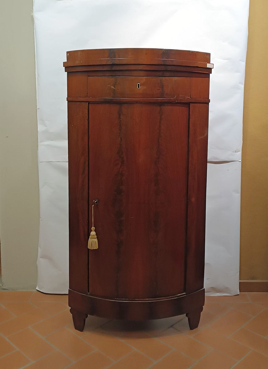 ANGOLIERA IN MOGANO META' XIX SECOLO 