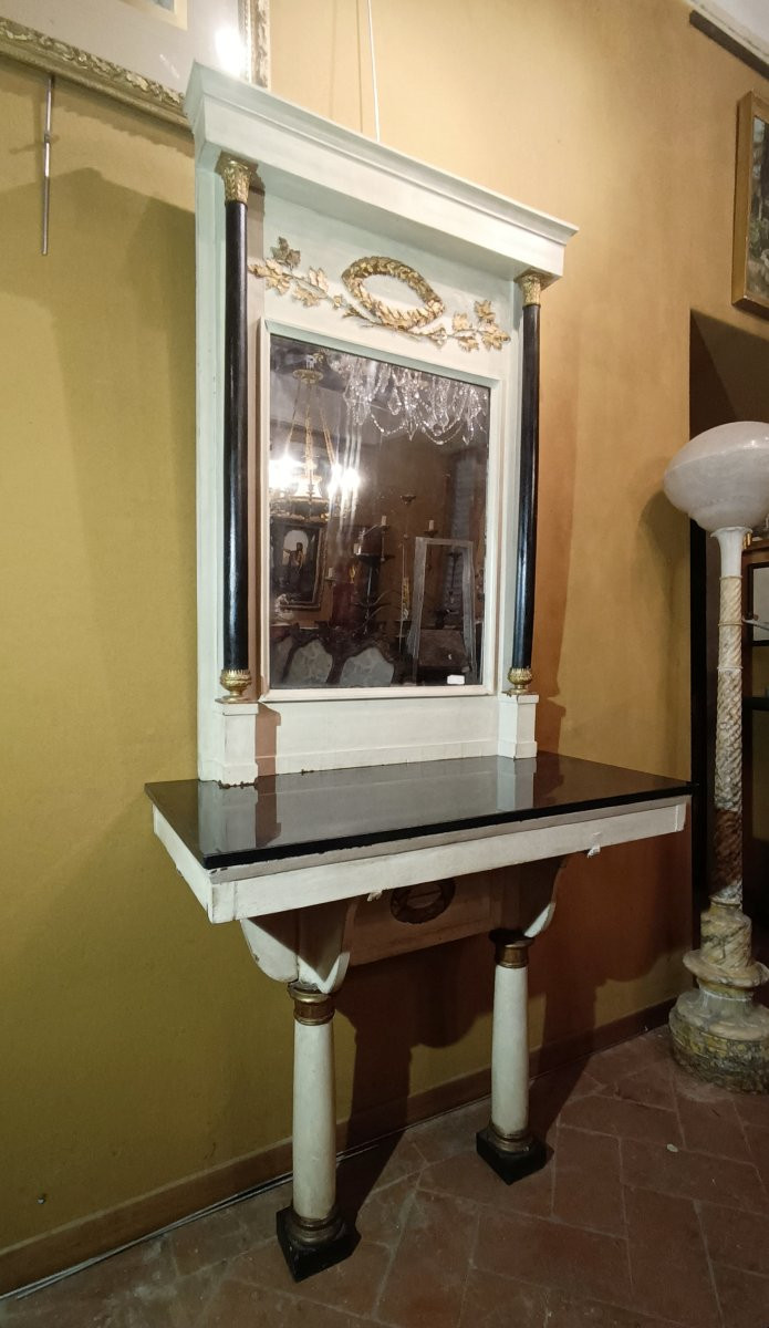CONSOLLE E SPECCHIERA IMPERO PRIMI DEL XIX SECOLO -photo-4