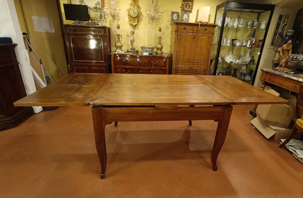 TAVOLO DA PRANZO IN NOCE SECONDA META' XIX SECOLO-photo-3