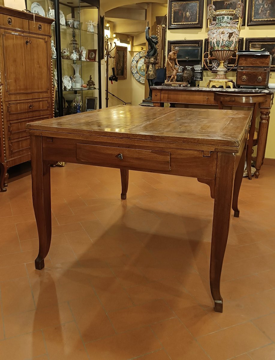 TAVOLO DA PRANZO IN NOCE SECONDA META' XIX SECOLO-photo-3