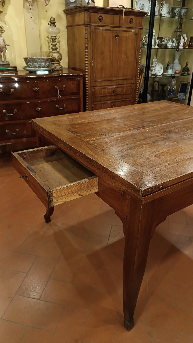 TAVOLO DA PRANZO IN NOCE SECONDA META' XIX SECOLO-photo-4