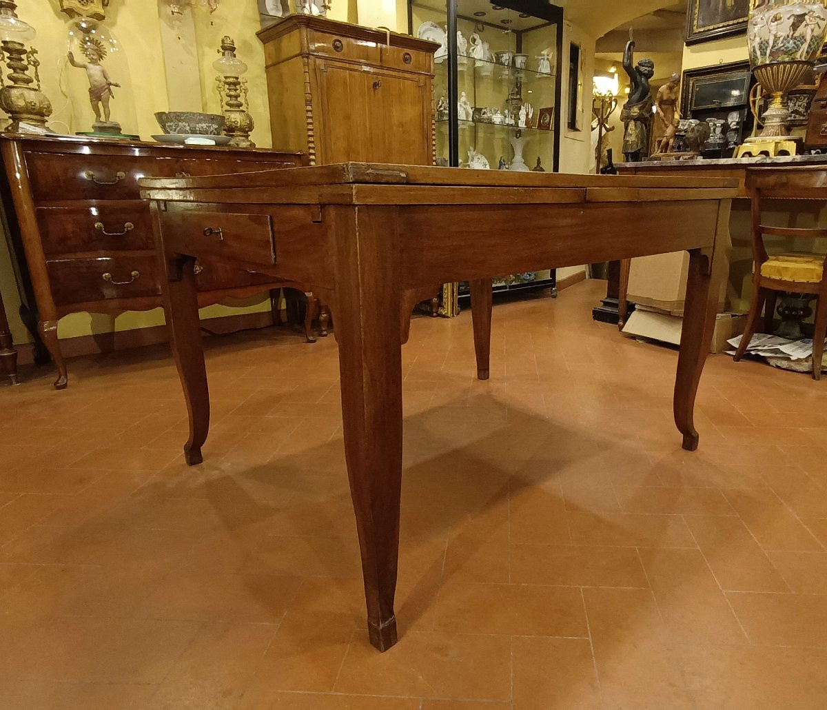 TAVOLO DA PRANZO IN NOCE SECONDA META' XIX SECOLO-photo-7