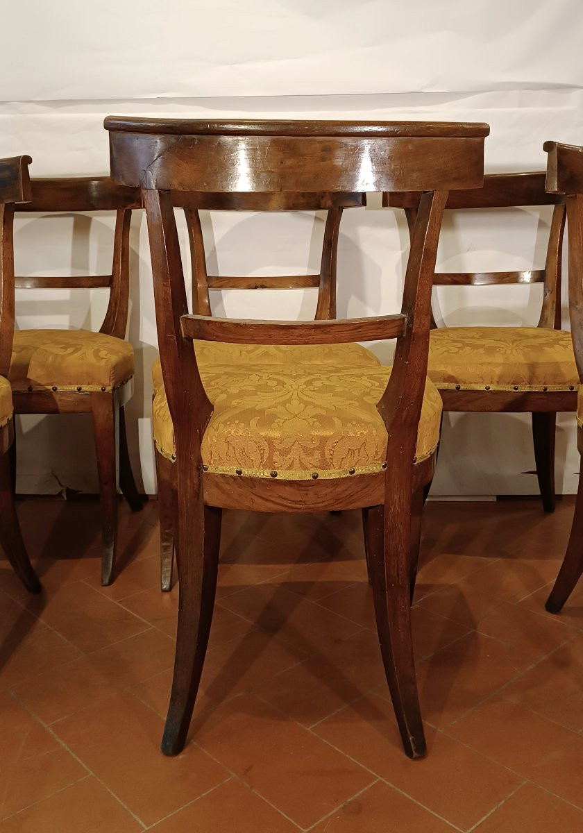 SEI SEDIE DIRETTORIO IN NOCE SECONDA META' XVIII SECOLO-photo-6