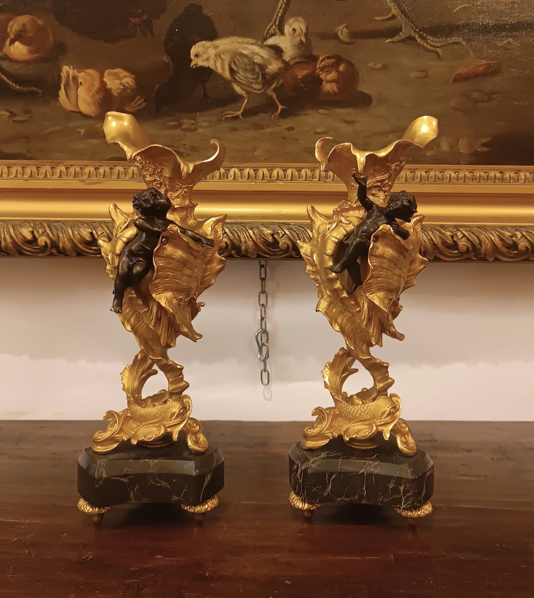 COPPIA DI VASI DECORATIVI IN STILE LUIGI XV META' XIX SECOLO