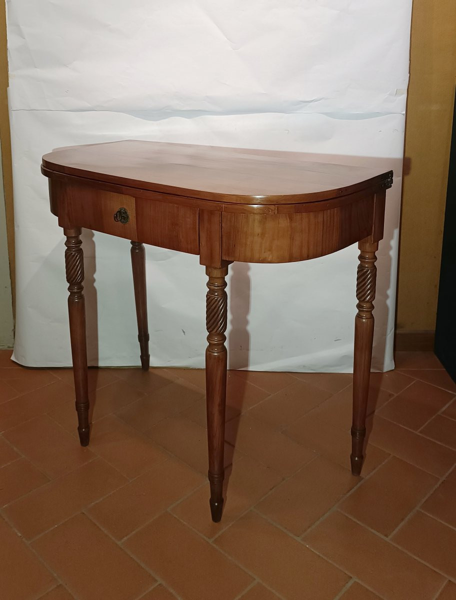 TAVOLINO CONSOLLE IN CILIEGIO PRIMA META' XIX SECOLO-photo-4