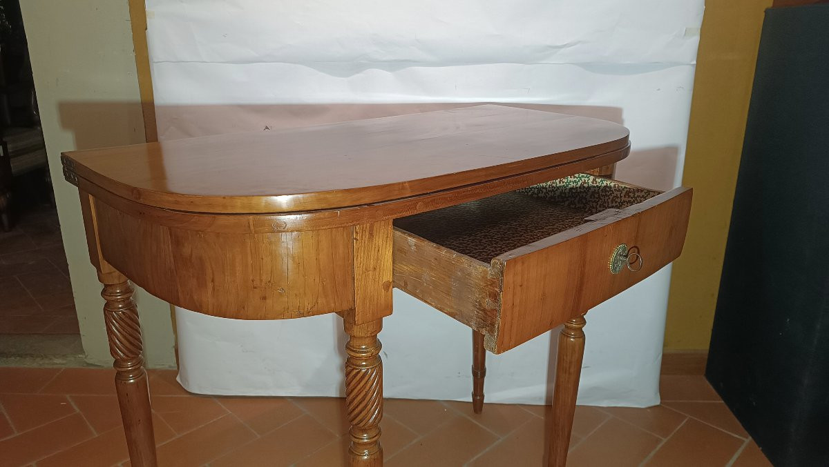 TAVOLINO CONSOLLE IN CILIEGIO PRIMA META' XIX SECOLO-photo-7