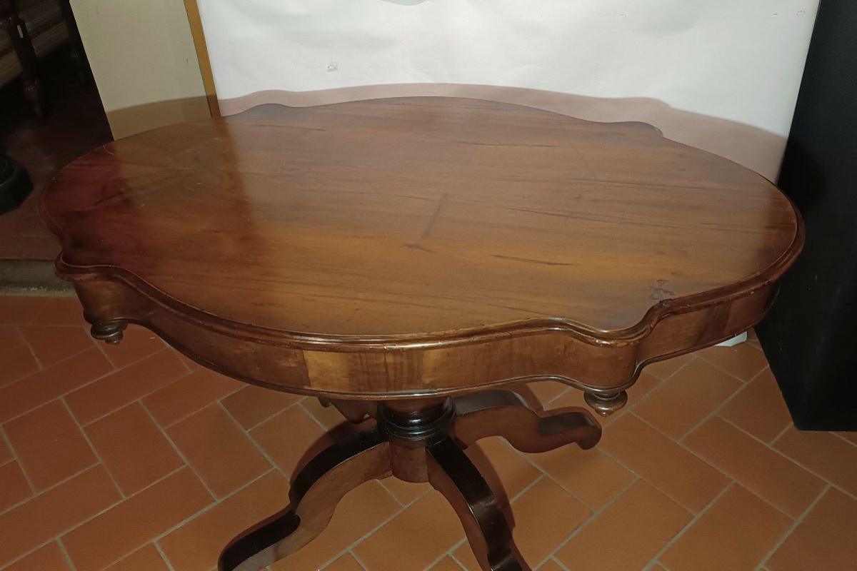 TAVOLO OVALE DA CENTRO LUIGI FILIPPO PRIMA META' XIX SECOLO-photo-3