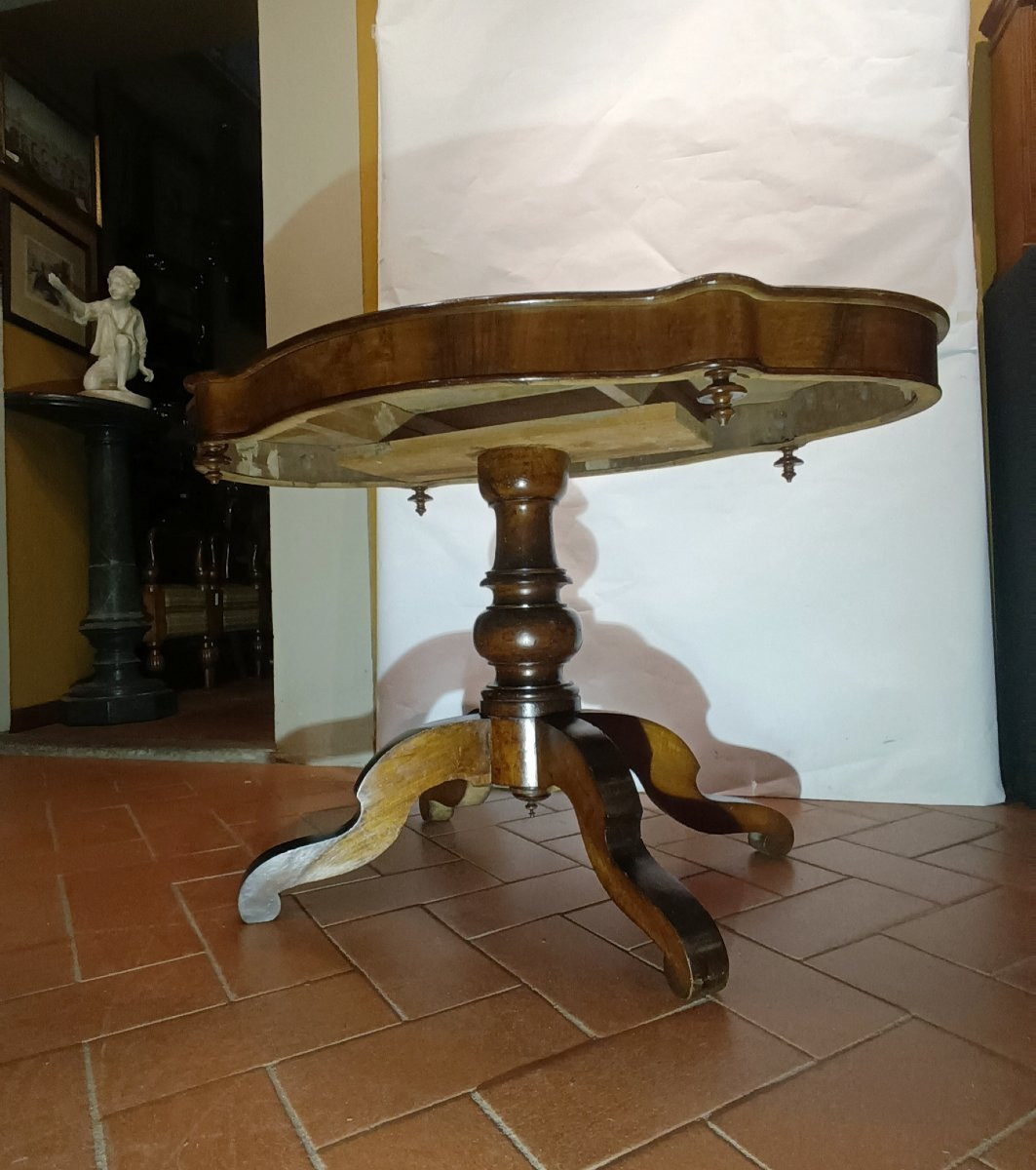 TAVOLO OVALE DA CENTRO LUIGI FILIPPO PRIMA META' XIX SECOLO-photo-4