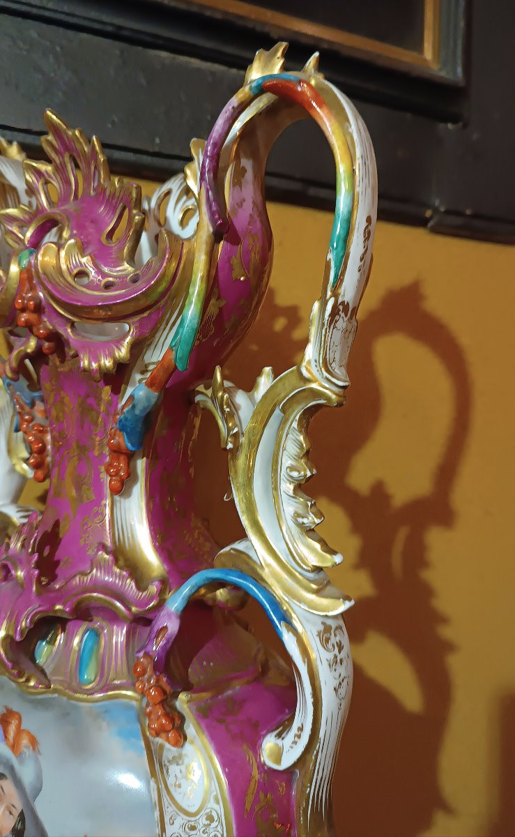 COPPIA DI VASI IN PORCELLANA JACOB PETIT SECONDA META' XIX SECOLO -photo-3