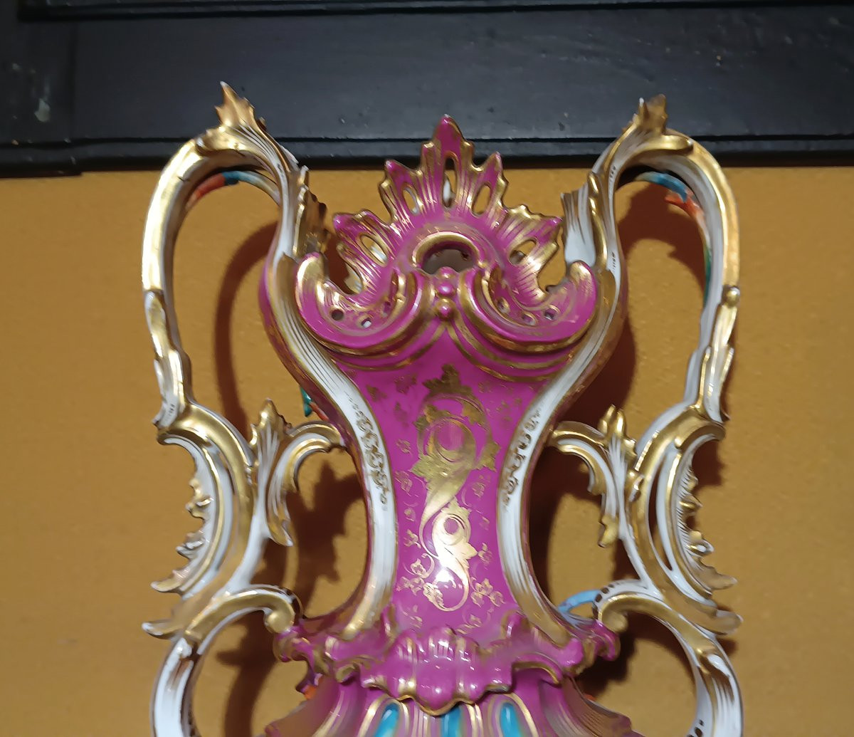 COPPIA DI VASI IN PORCELLANA JACOB PETIT SECONDA META' XIX SECOLO -photo-2