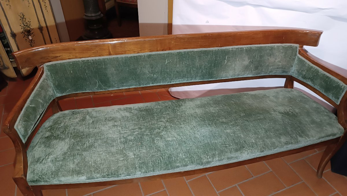 DIVANO IN CILIEGIO IMPERO PRIMI DEL XIX SECOLO -photo-1