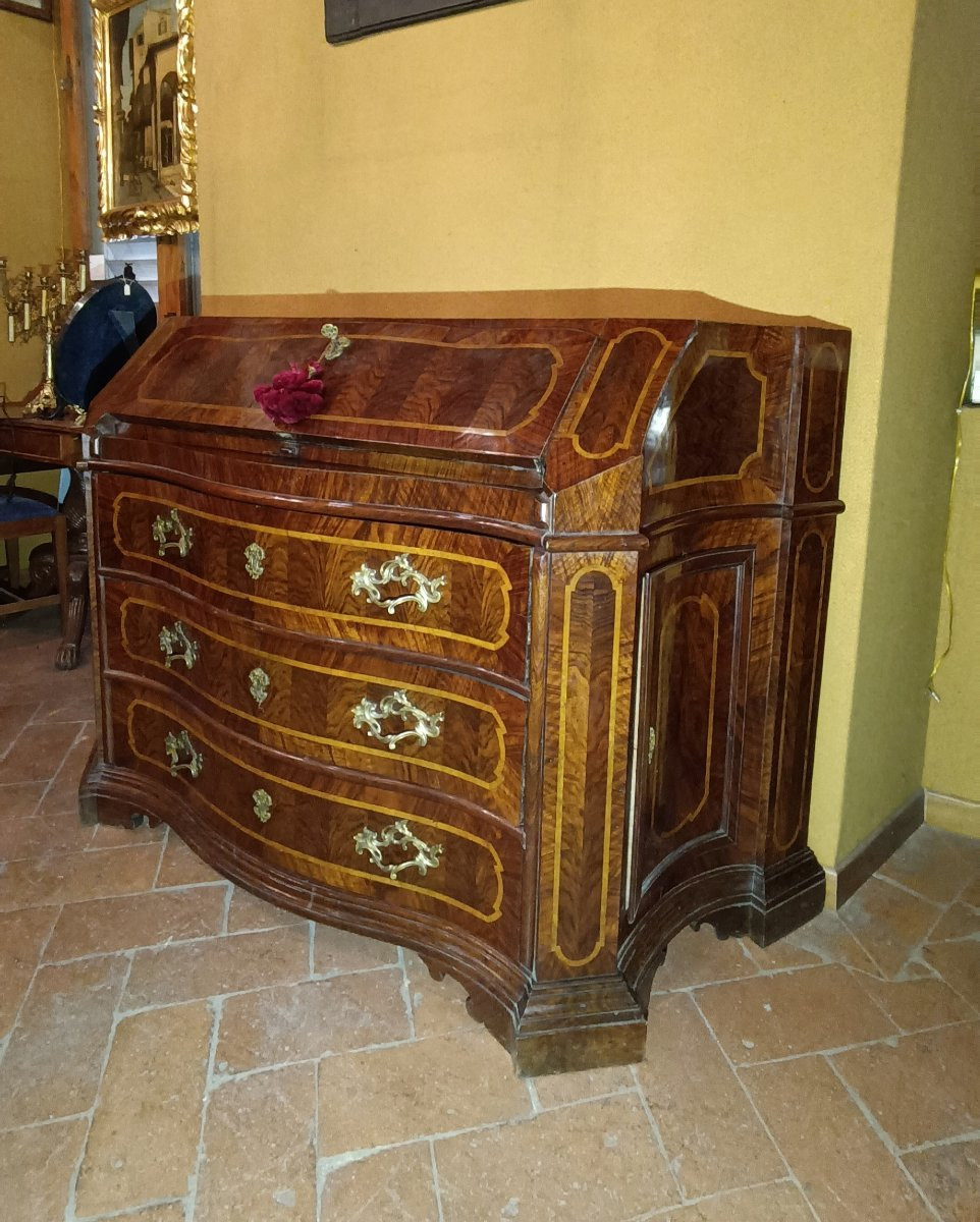 CASSETTONE A RIBALTA LUIGI XV CON INTARSI META' XIX SECOLO -photo-3