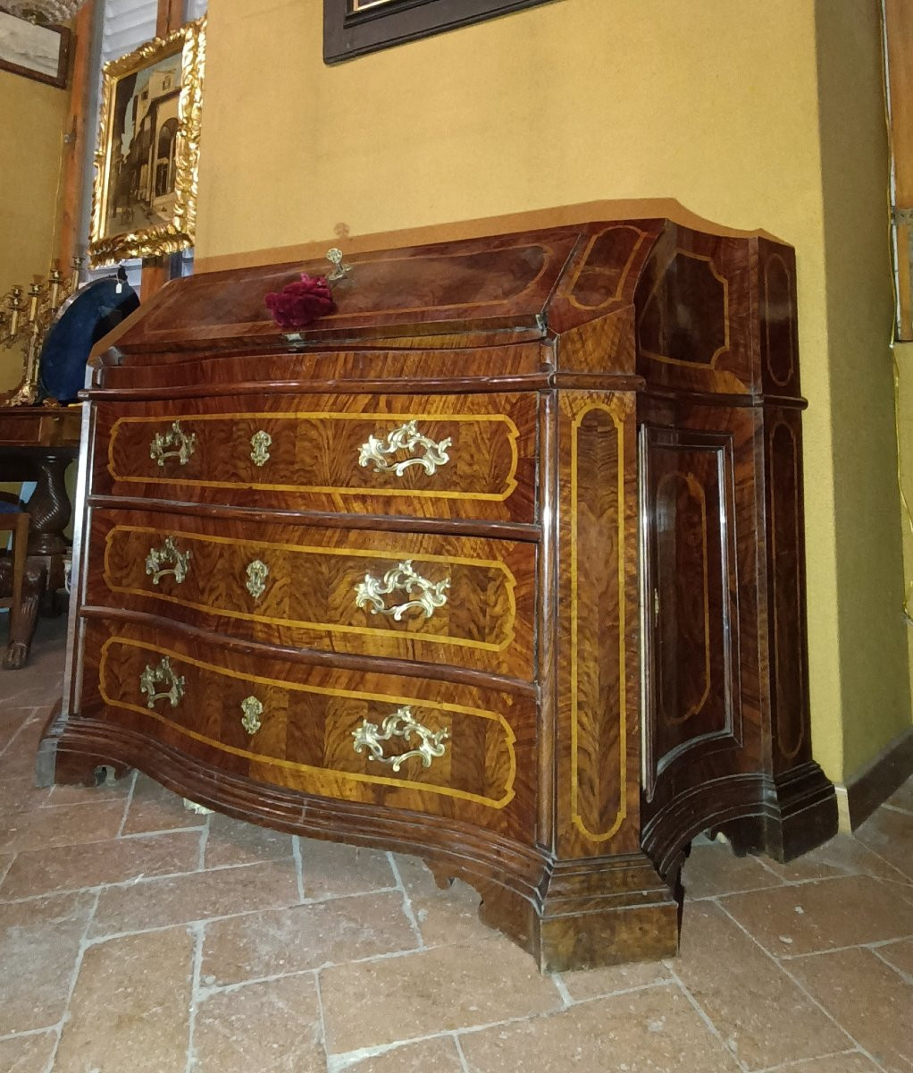 CASSETTONE A RIBALTA LUIGI XV CON INTARSI META' XIX SECOLO -photo-4