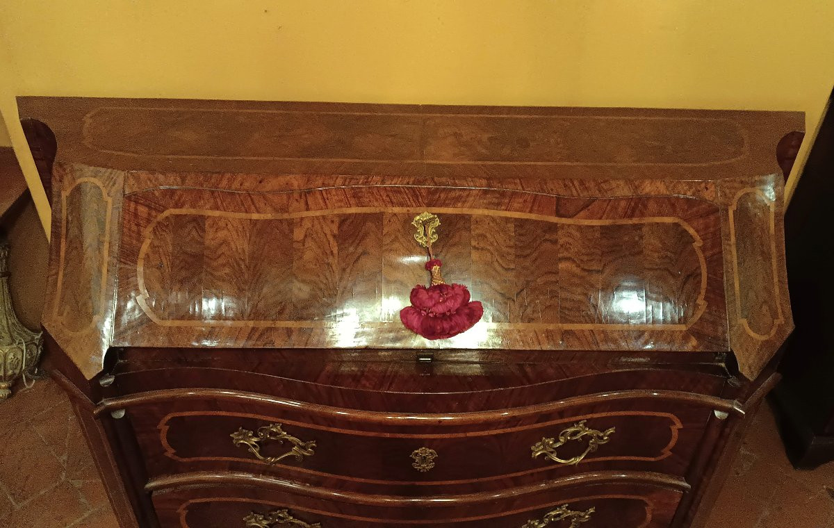 CASSETTONE A RIBALTA LUIGI XV CON INTARSI META' XIX SECOLO -photo-4
