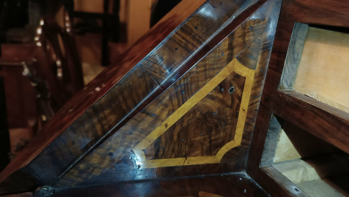 CASSETTONE A RIBALTA LUIGI XV CON INTARSI META' XIX SECOLO -photo-6