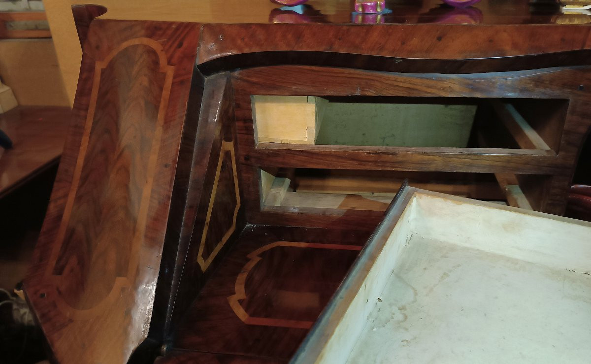 CASSETTONE A RIBALTA LUIGI XV CON INTARSI META' XIX SECOLO -photo-7