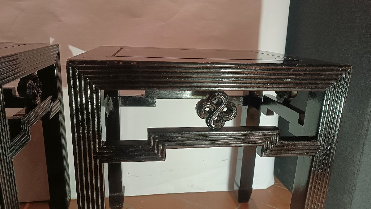 COPPIA DI TAVOLINI CINA FINE XIX SECOLO -photo-4