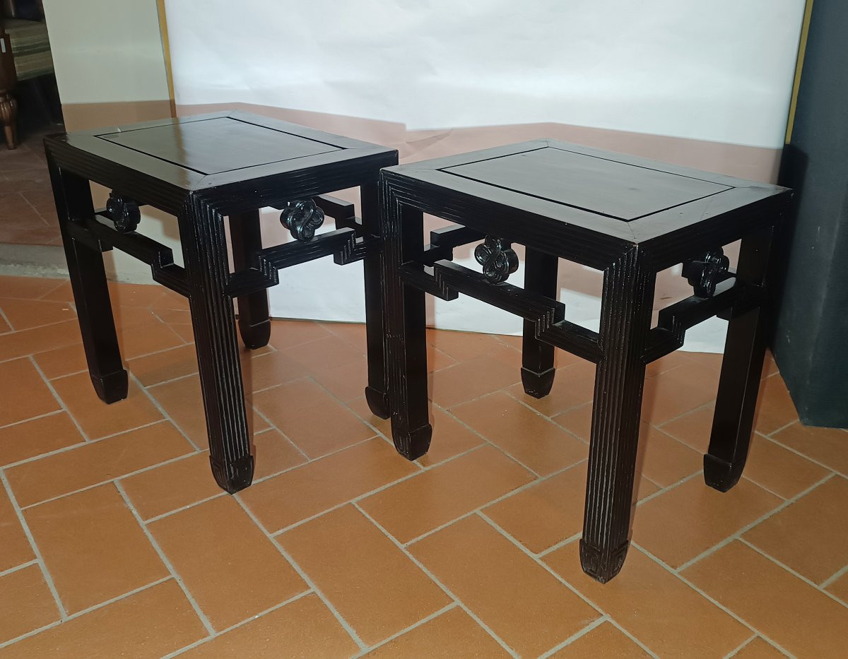 COPPIA DI TAVOLINI CINA FINE XIX SECOLO -photo-3