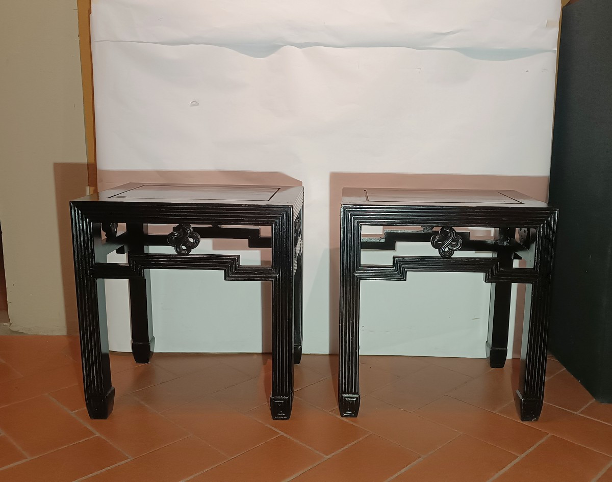 COPPIA DI TAVOLINI CINA FINE XIX SECOLO 