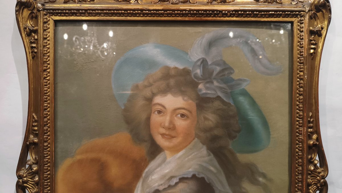 RITRATTO FEMMINILE A PASTELLO PRIMI DEL XIX SECOLO -photo-4