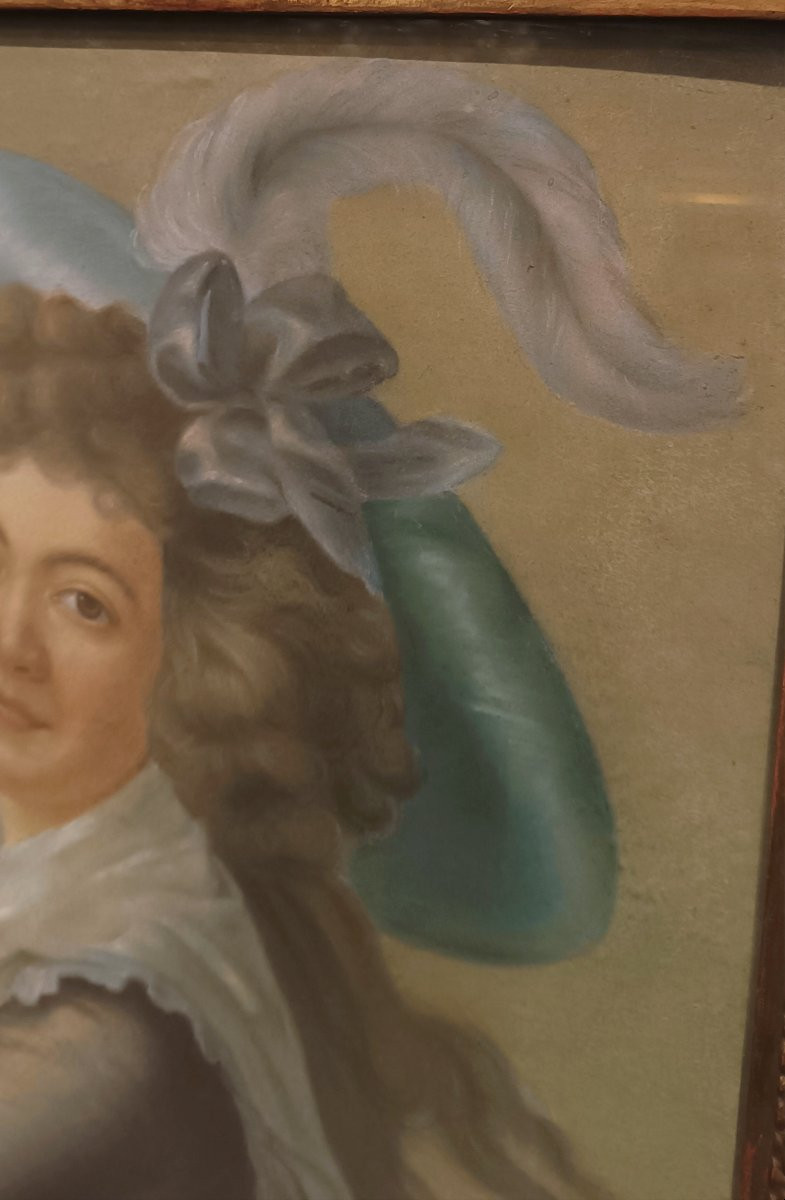 RITRATTO FEMMINILE A PASTELLO PRIMI DEL XIX SECOLO -photo-3