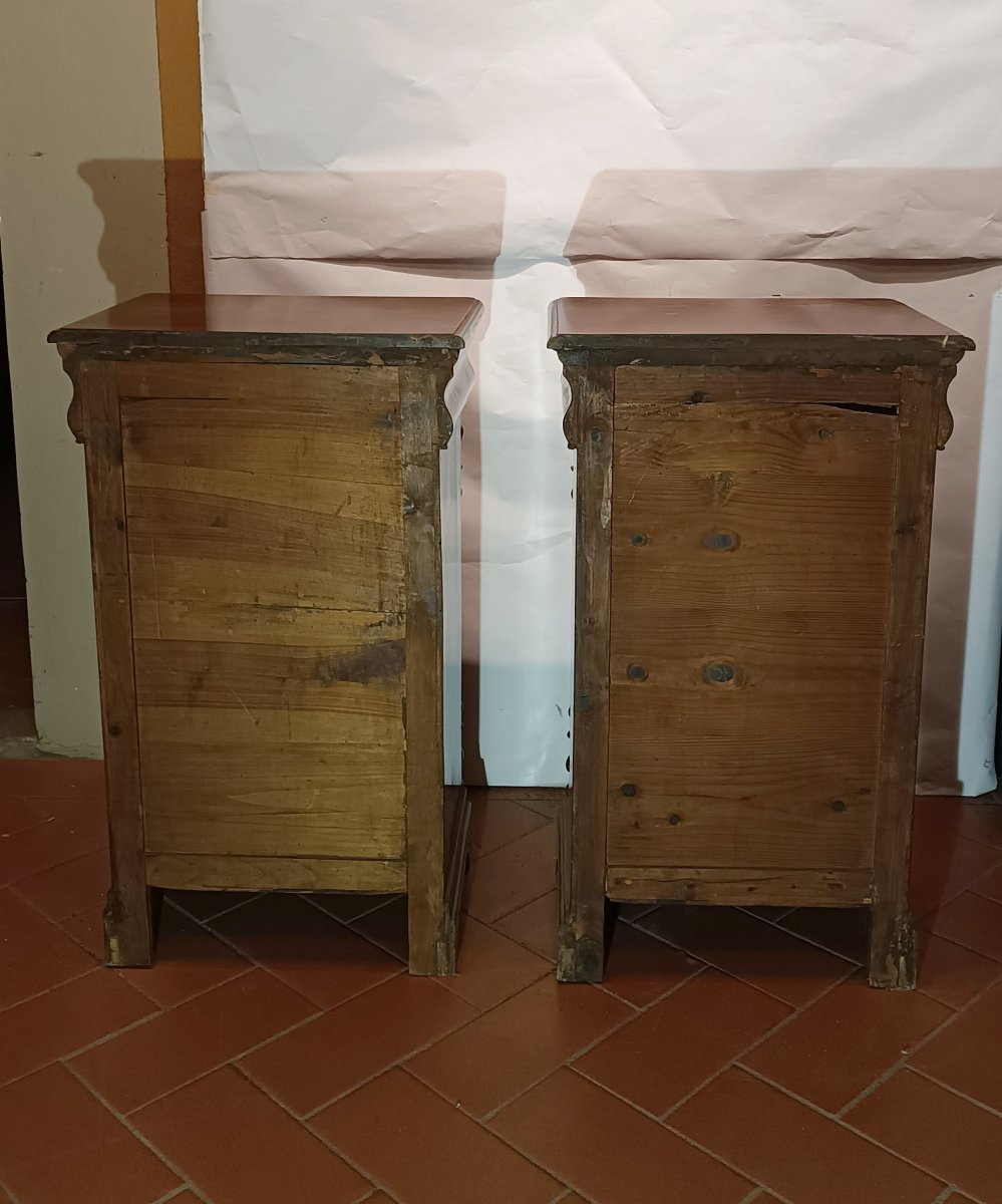 COPPIA DI COMODINI IN NOCE LUIGI FILIPPO PRIMA META' XIX SECOLO -photo-6