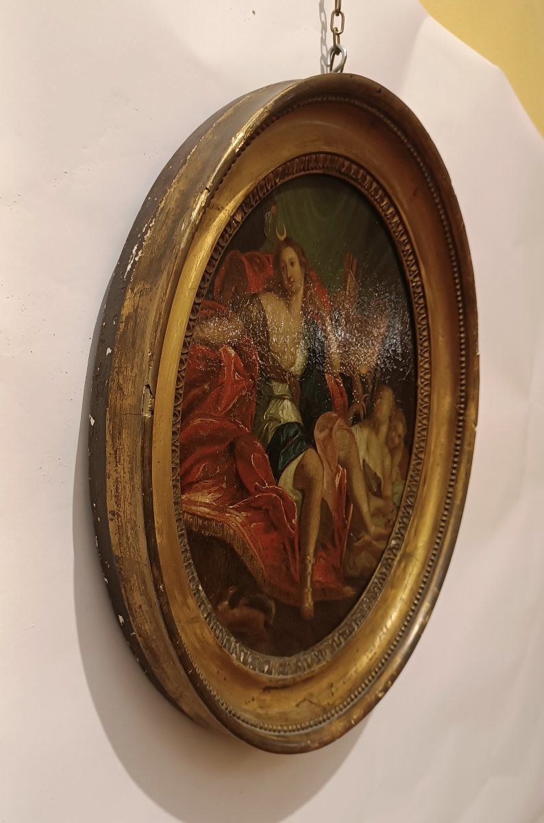 DIPINTO DIANA SU TRONO INIZI XVIII SECOLO -photo-2