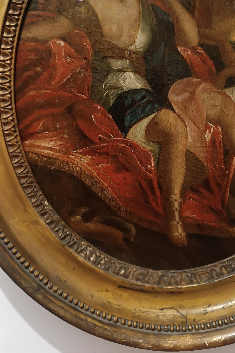 DIPINTO DIANA SU TRONO INIZI XVIII SECOLO -photo-3