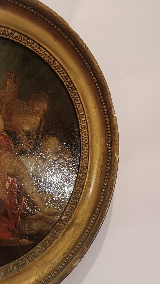 DIPINTO DIANA SU TRONO INIZI XVIII SECOLO -photo-5