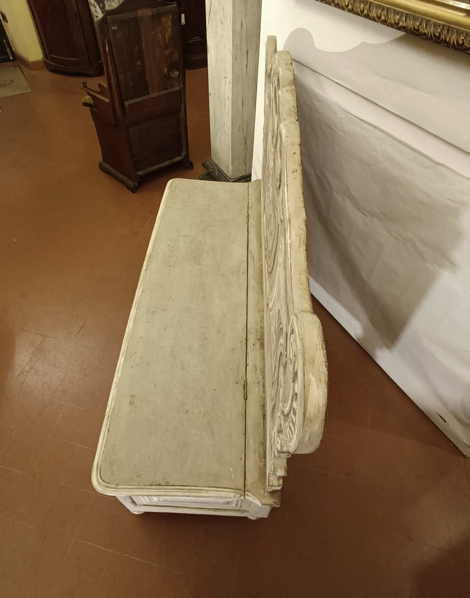 PANCA IN NOCE LACCATO PRIMI XIX SECOLO-photo-2