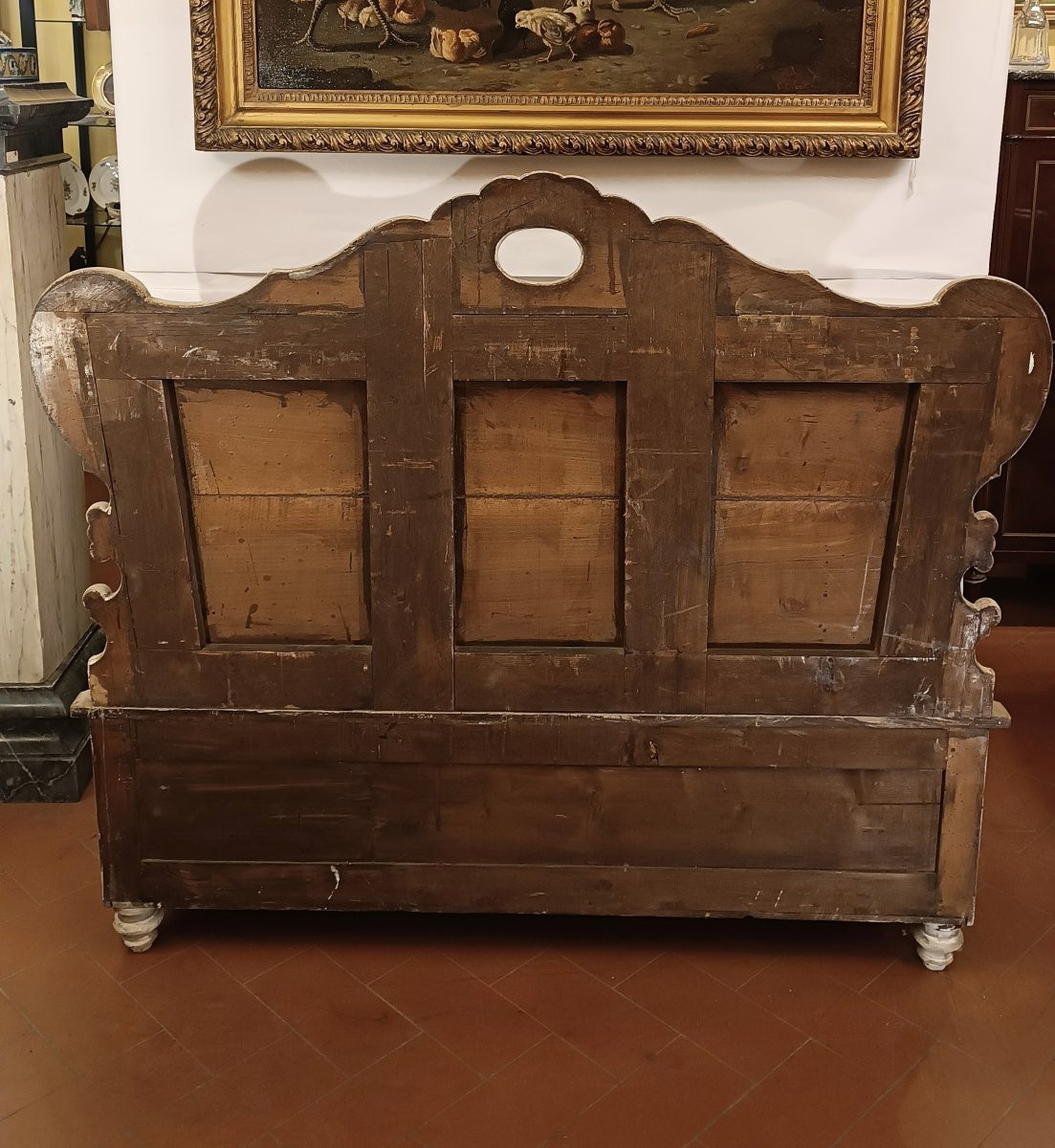 PANCA IN NOCE LACCATO PRIMI XIX SECOLO-photo-6