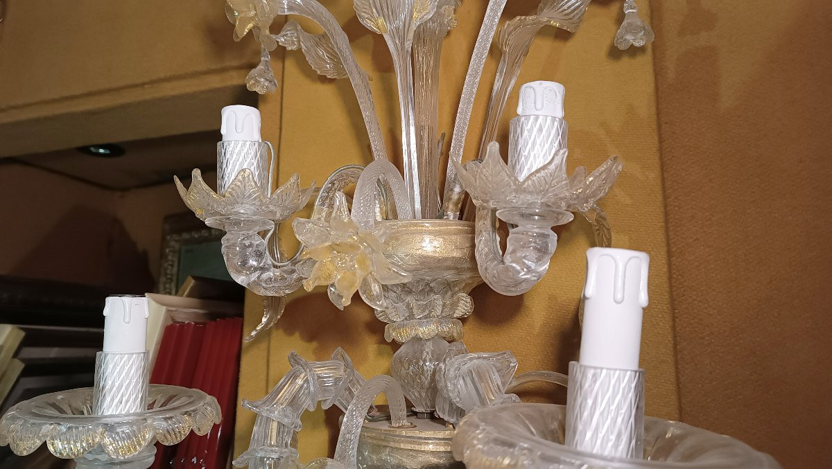 COPPIA DI APPLIQUES CA REZZONICO MURANO PRIMA META' DEL XIX SECOLO -photo-4