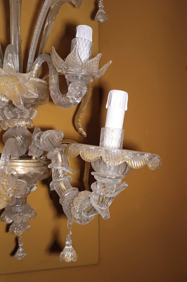 COPPIA DI APPLIQUES CA REZZONICO MURANO PRIMA META' DEL XIX SECOLO -photo-6