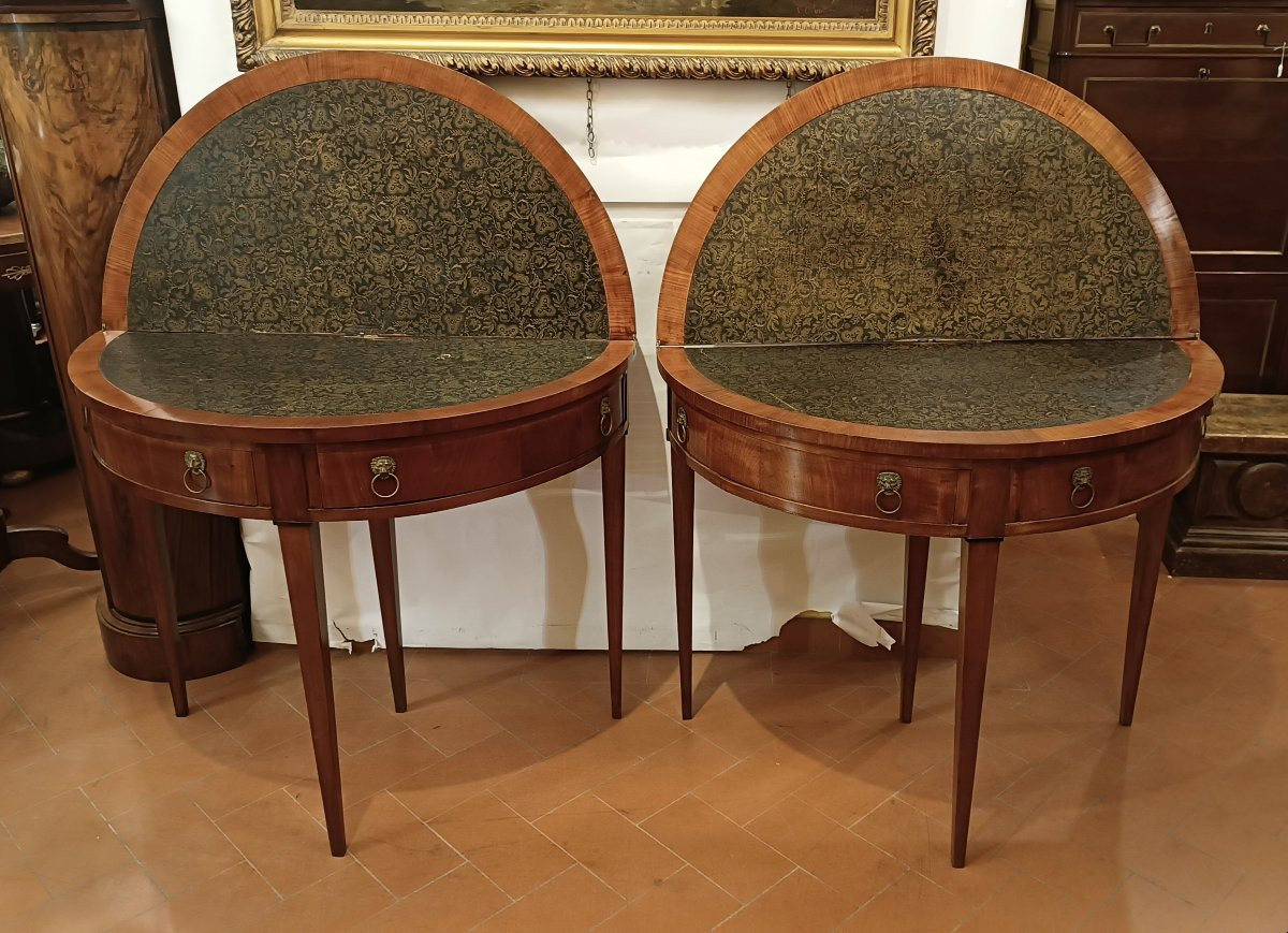 COPPIA DI CONSOLLES NEOCLASSICHE FINE DEL XVIII SECOLO -photo-6