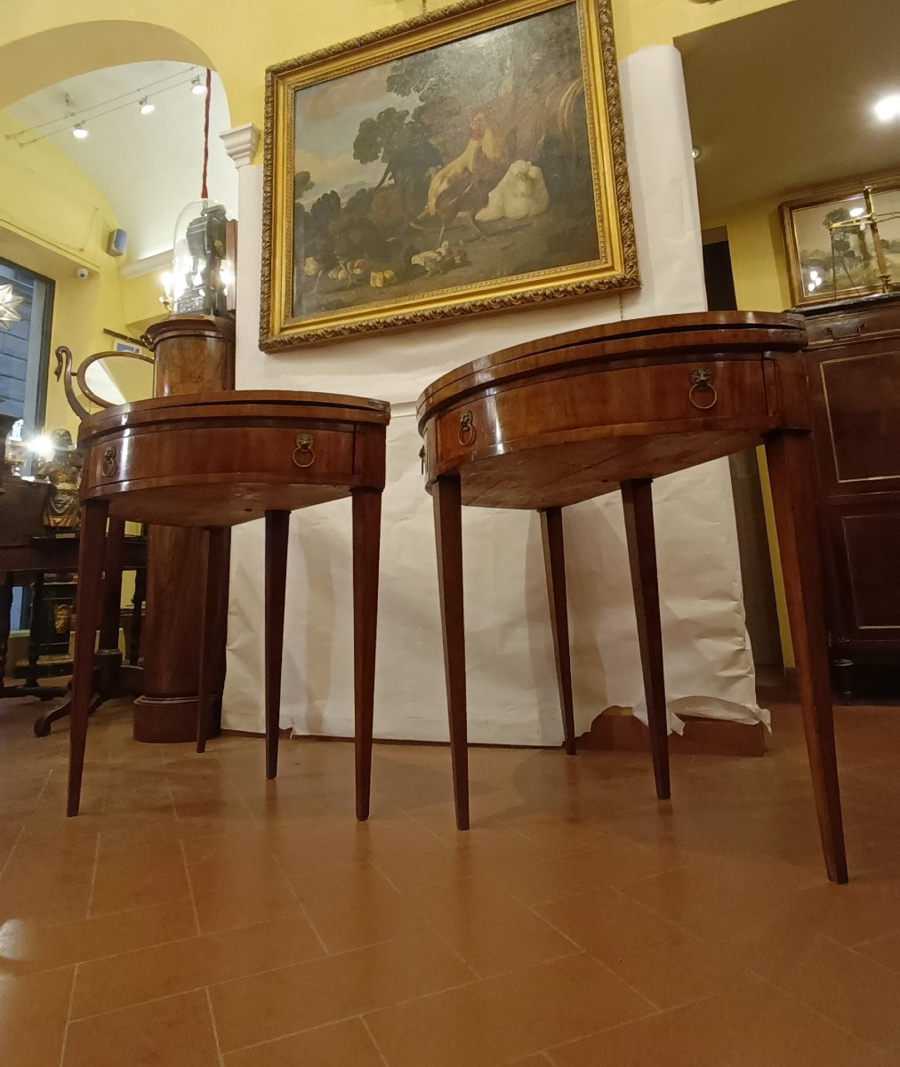 COPPIA DI CONSOLLES NEOCLASSICHE FINE DEL XVIII SECOLO -photo-8