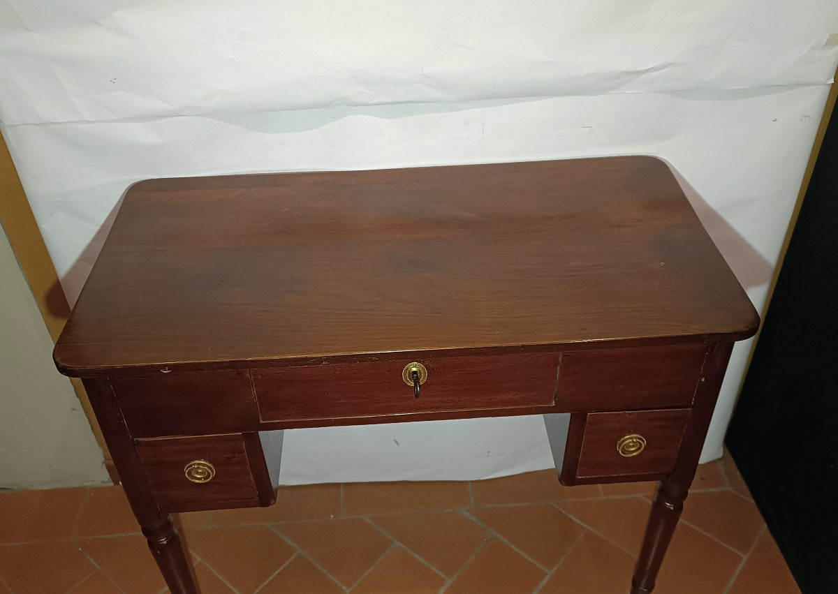 TAVOLINO SCRITTOIO IN NOCE SECONDA META' XIX SECOLO-photo-2