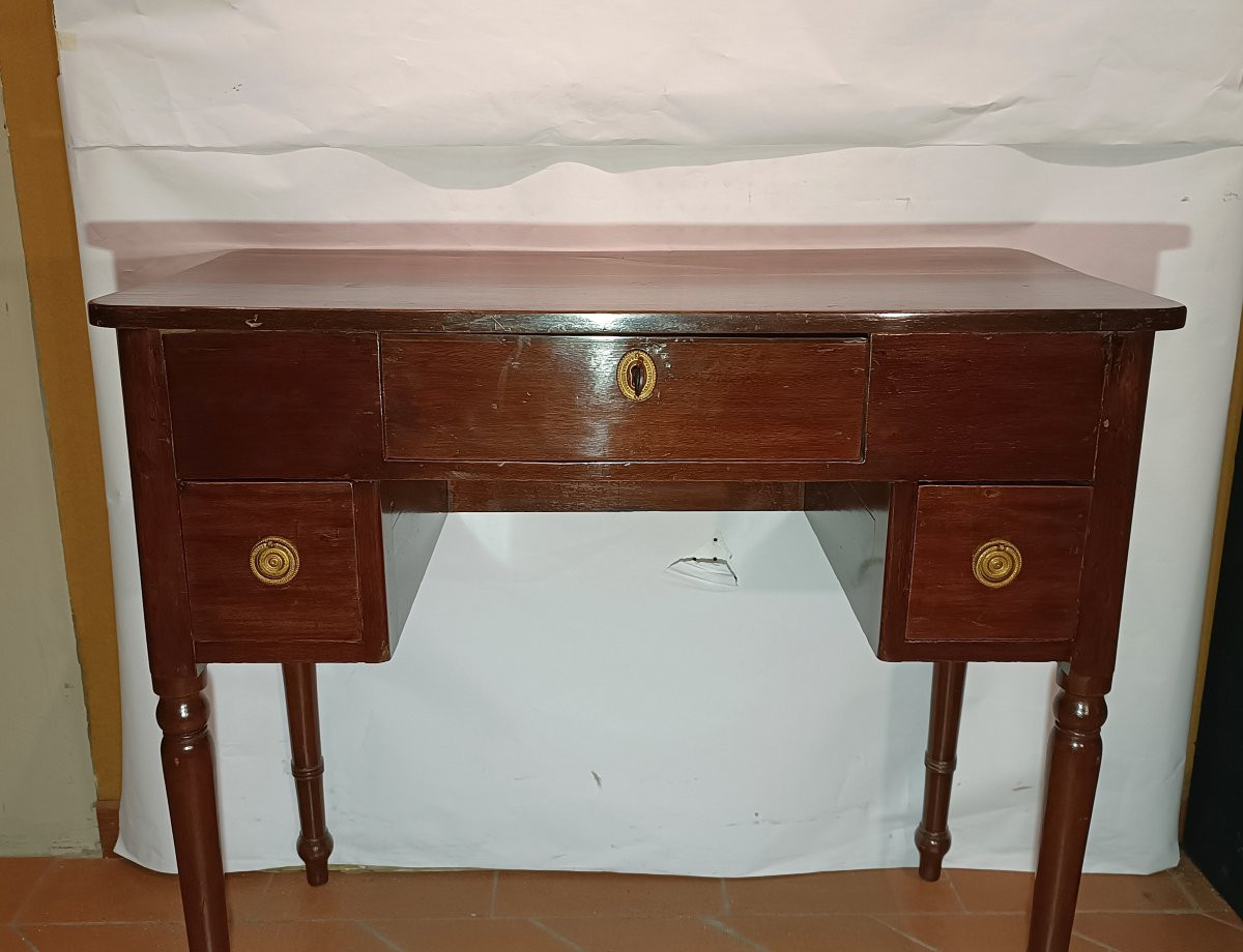 TAVOLINO SCRITTOIO IN NOCE SECONDA META' XIX SECOLO-photo-3