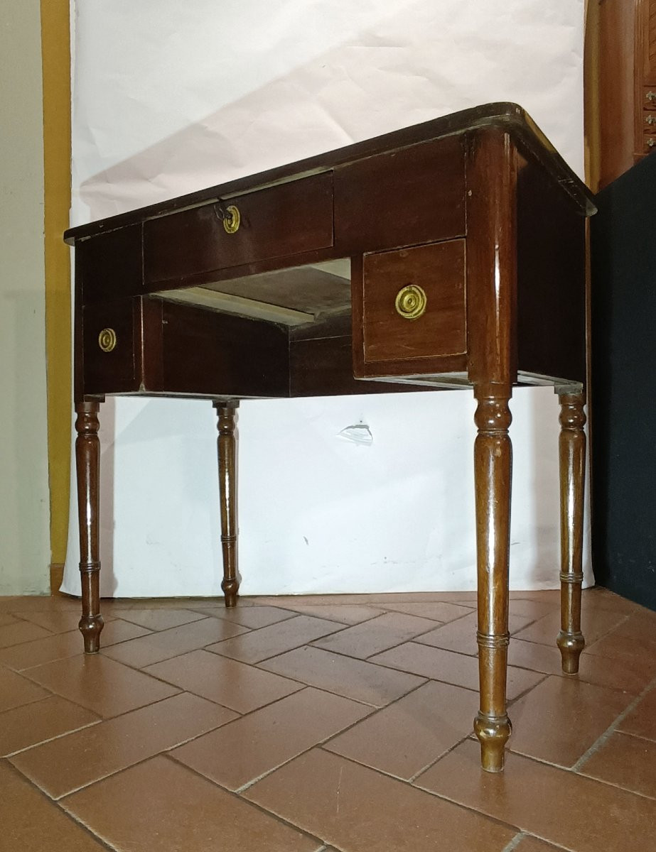 TAVOLINO SCRITTOIO IN NOCE SECONDA META' XIX SECOLO-photo-2