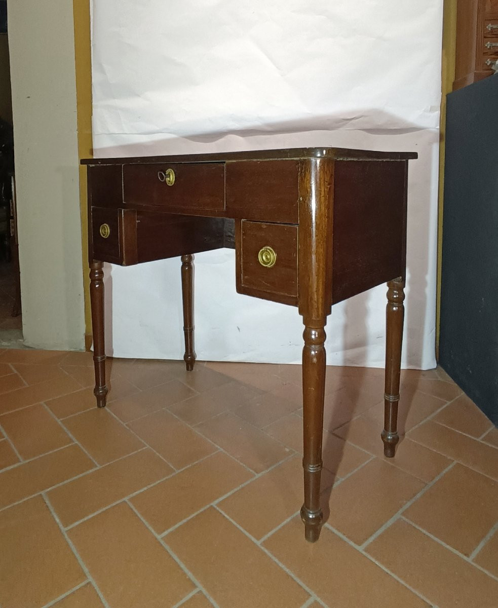 TAVOLINO SCRITTOIO IN NOCE SECONDA META' XIX SECOLO-photo-3
