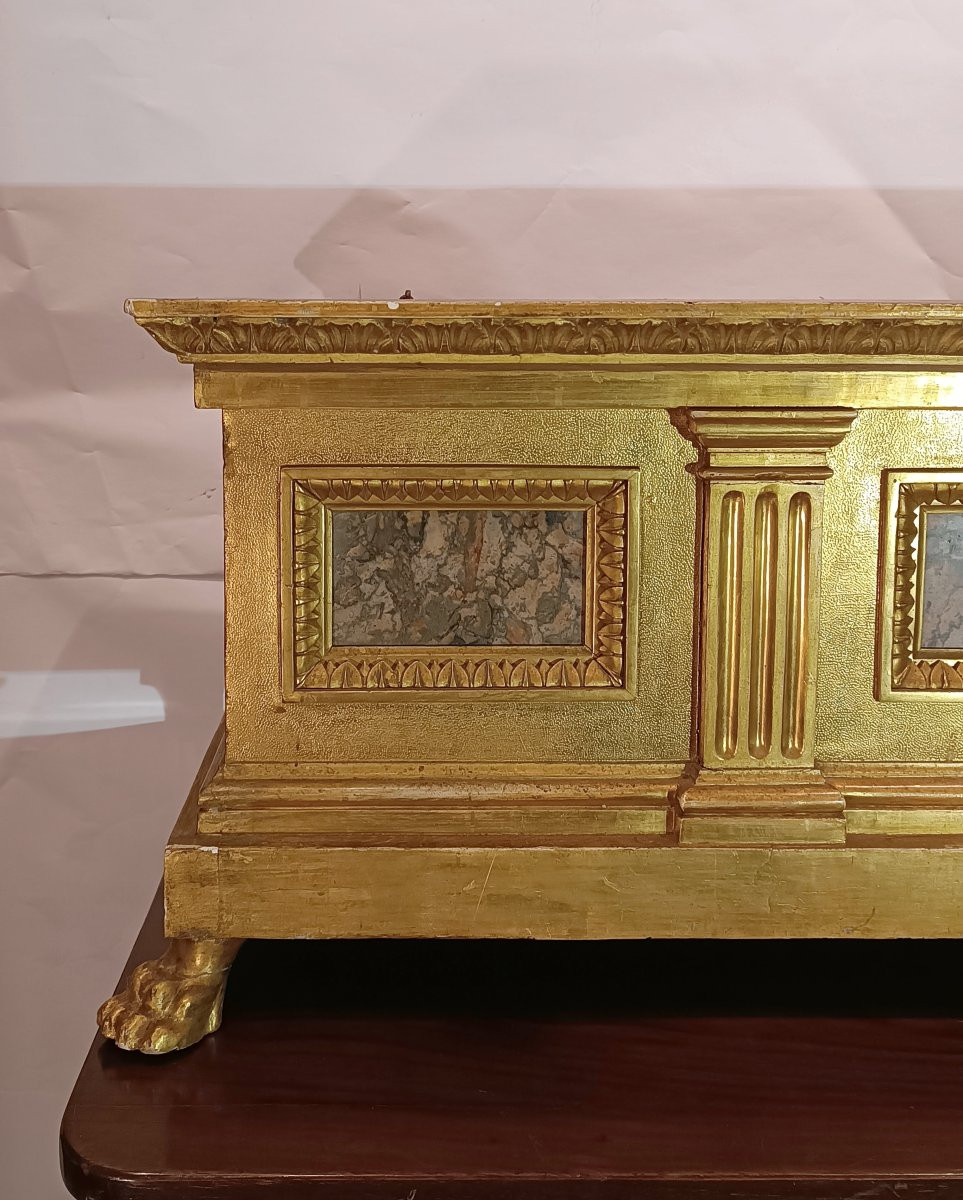 PICCOLA CASSA DORATA NEO RINASCIMENTALE SECONDA META' DEL XIX SECOLO -photo-3