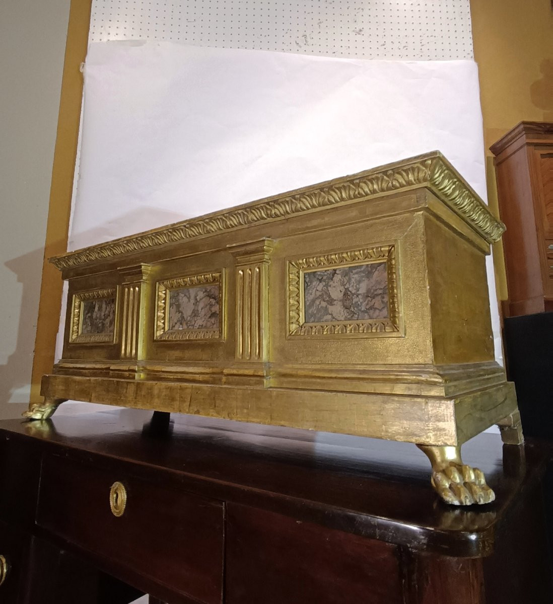 PICCOLA CASSA DORATA NEO RINASCIMENTALE SECONDA META' DEL XIX SECOLO -photo-6