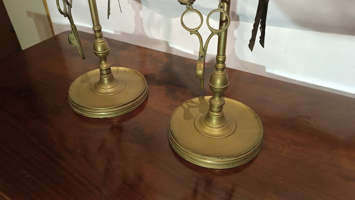 COPPIA DI LUCERNE FIORENTINE PRIMI DEL XIX SECOLO -photo-4