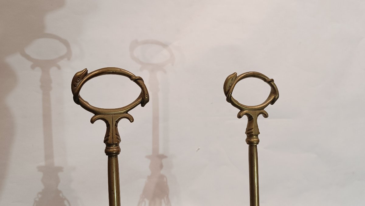 COPPIA DI LUCERNE FIORENTINE PRIMI DEL XIX SECOLO -photo-6